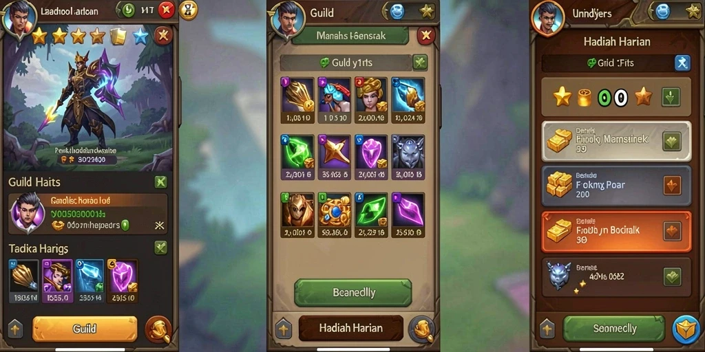 Tampilkan karakter menarik yang bisa dipilih.